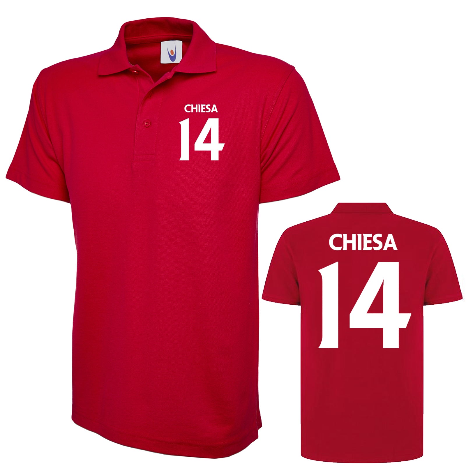 Chiesa 14 Embroidered Polo Shirt with Print on Back