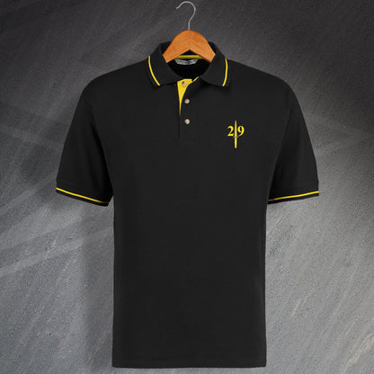 33 Commando Contrast Polo Shirt with Embroidered Badge