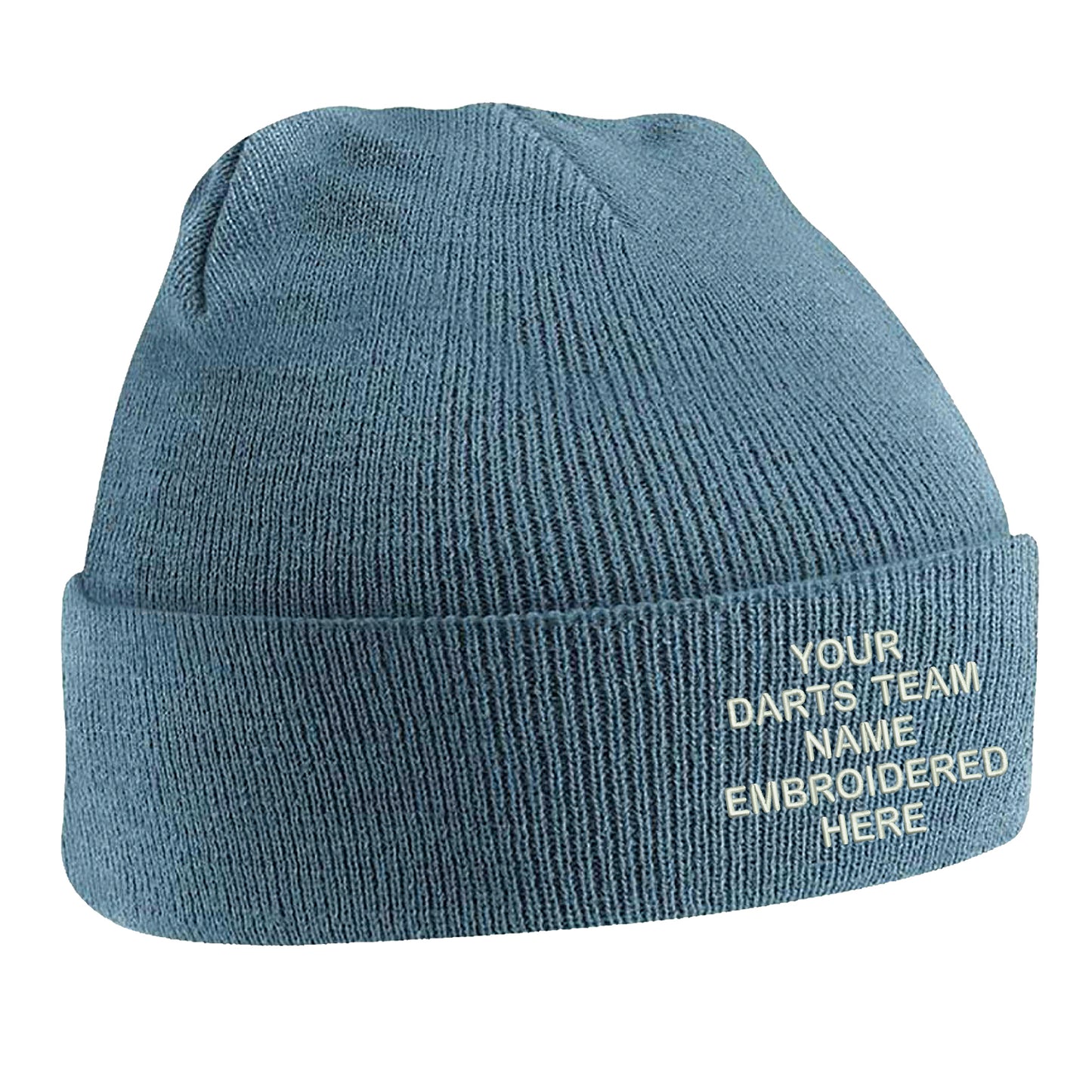 Personalised Darts Team Embroidered Beanie Hat