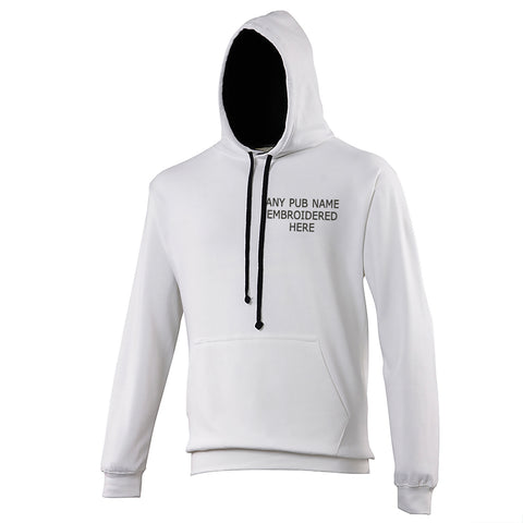 Personalised Embroidered Pub Embroidered Contrast Hoodie