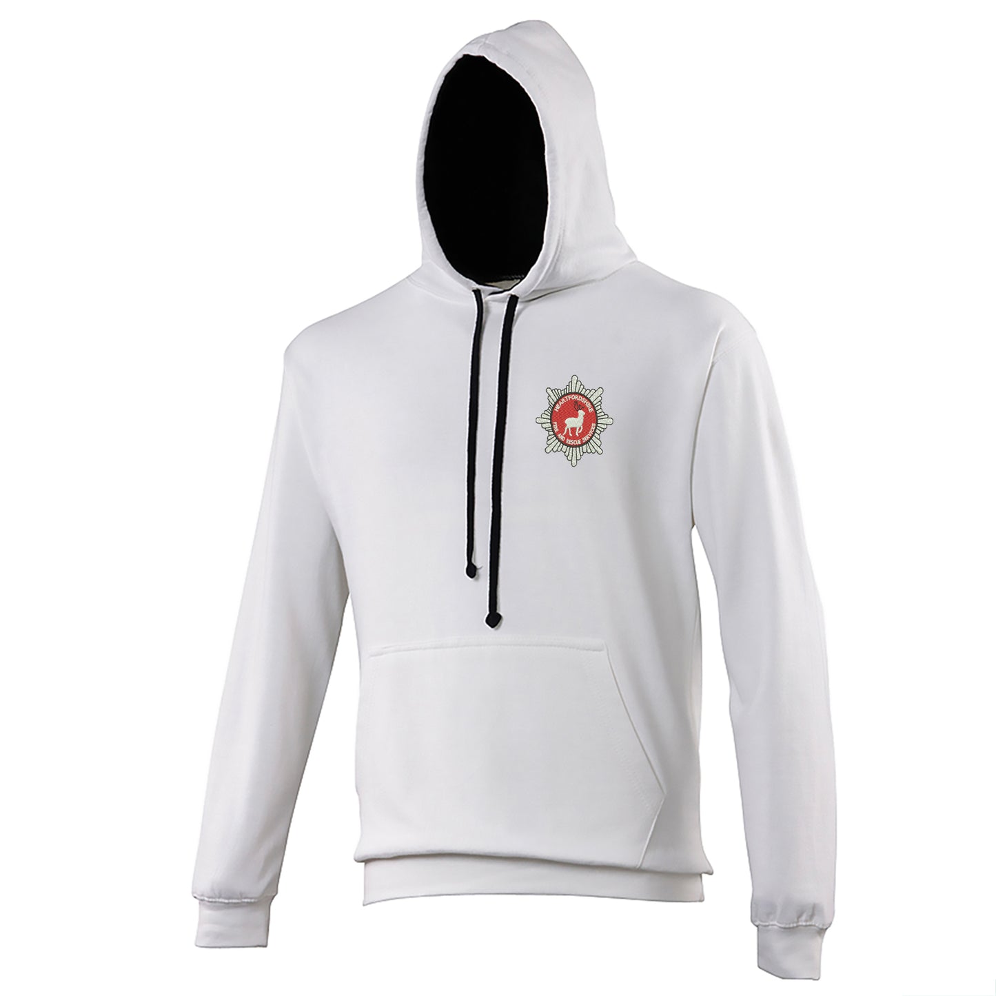 Hertfordshire Fire Service Embroidered Contrast Hoodie