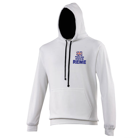 Proud to Have Served in The REME Embroidered Contrast Hoodie