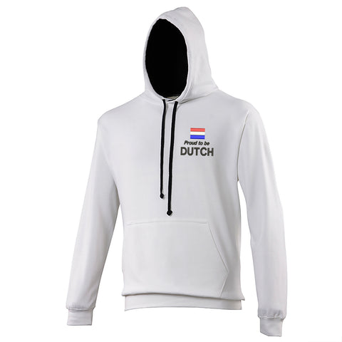 Proud to be Dutch Embroidered Contrast Hoodie