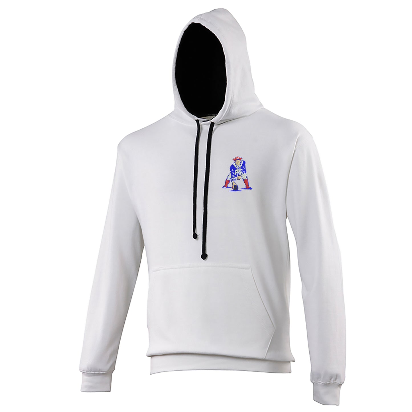 Retro New England Patriots 1972 Embroidered Contrast Hoodie