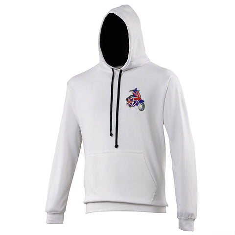 MOD Union Jack Scooter Embroidered Contrast Hoodie