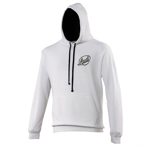 Retro Audi 1909 Embroidered Contrast Hoodie