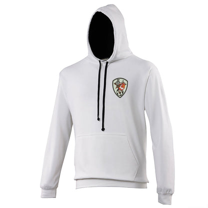 Retro Bristol City 1976 Embroidered Contrast Hoodie