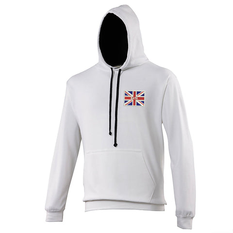 Bath Union Jack Embroidered Contrast Hoodie