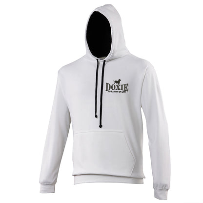 Doxie It's a Way of Life Embroidered Contrast Hoodie