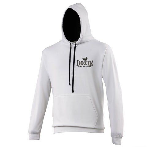 Doxie It's a Way of Life Embroidered Contrast Hoodie