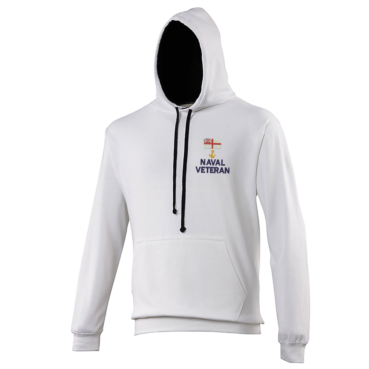 White Ensign Naval Anchor Veteran Hoodie