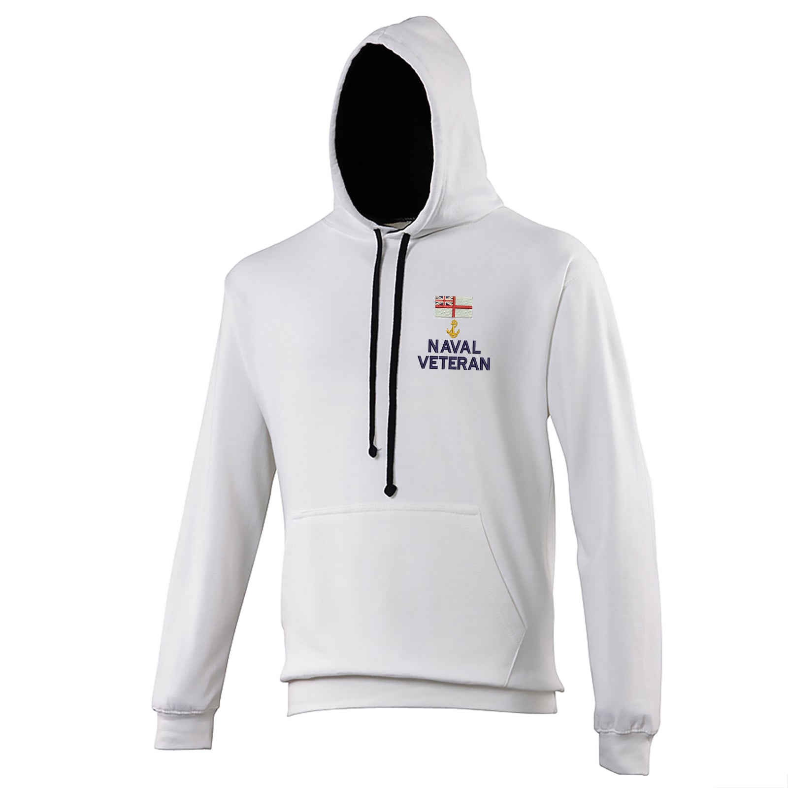 White Ensign Naval Anchor Veteran Hoodie