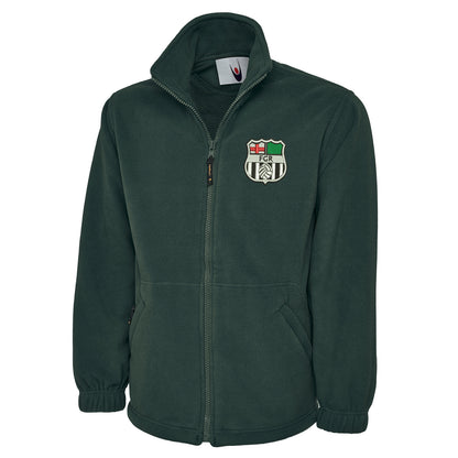 Retro Forest Green 1975 Embroidered Premium Fleece Jacket