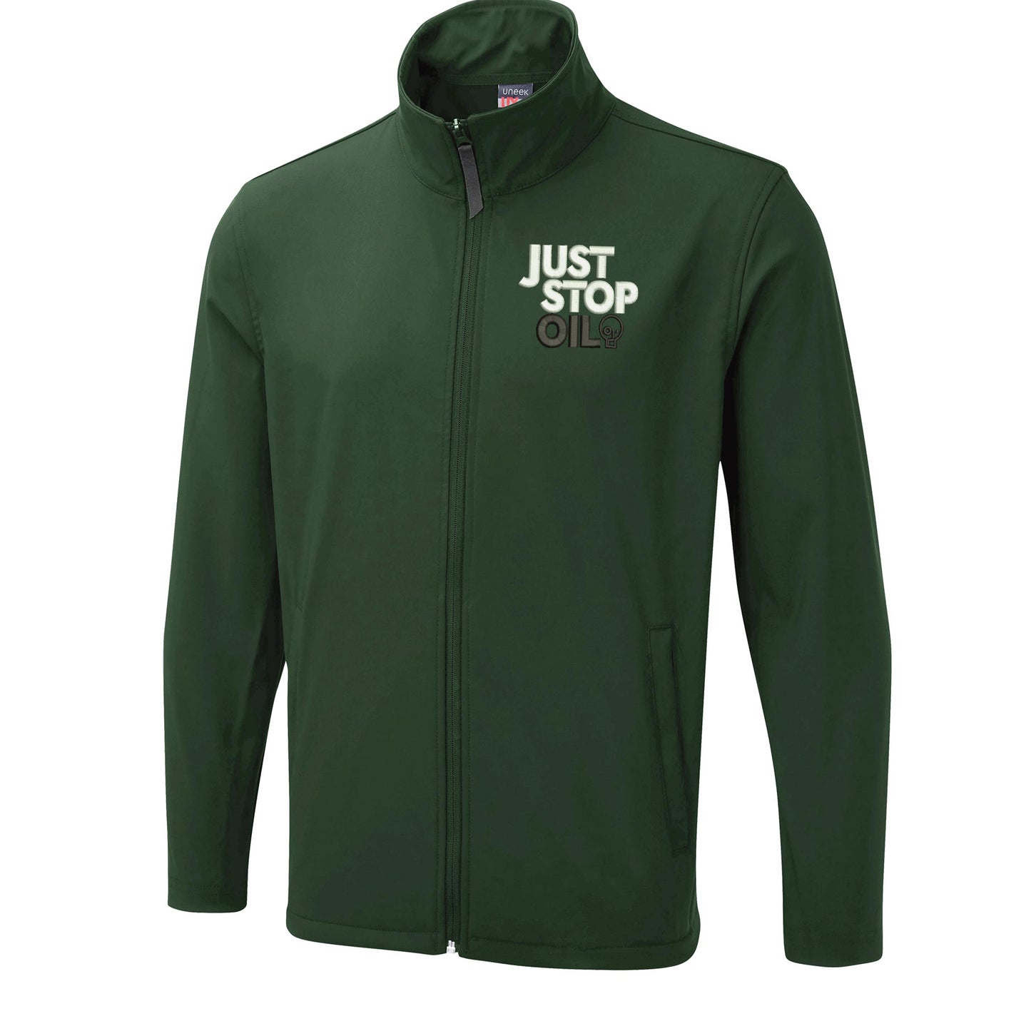 Just Stop Oil Embroidered Lightweight Soft Shell Jacket