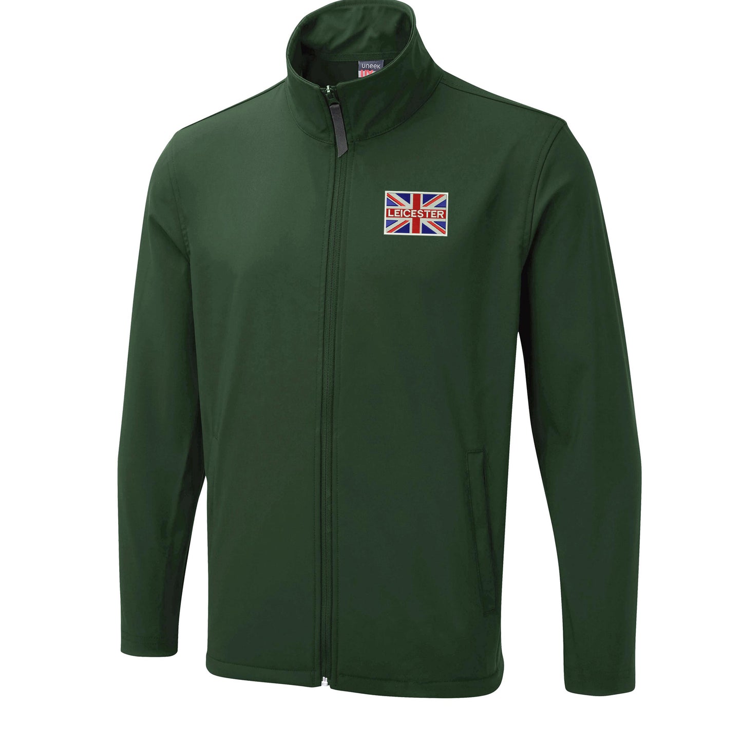 Leicester Coloured Union Jack Embroidered Lightweight Soft Shell Jacket