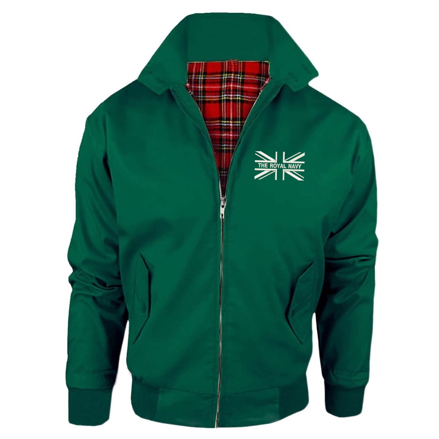 The Royal Navy Union Jack Embroidered Classic Harrington Jacket