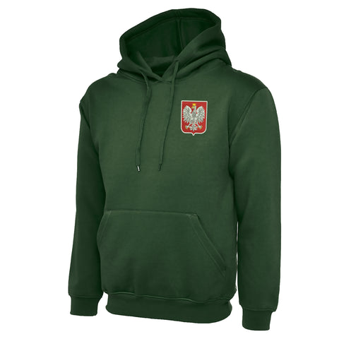 Retro Poland Embroidered Classic Hoodie