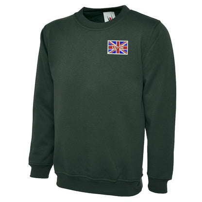 Luton Coloured Union Jack Embroidered Classic Sweatshirt