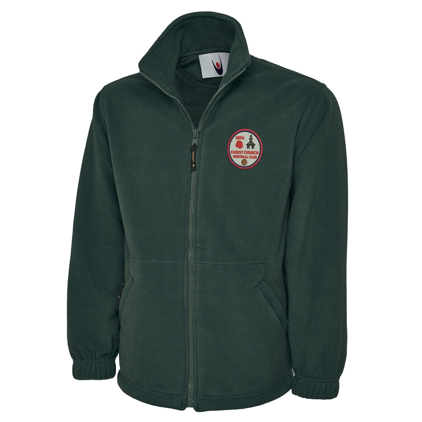 Retro Christ Church FC Embroidered Premium Fleece Jacket