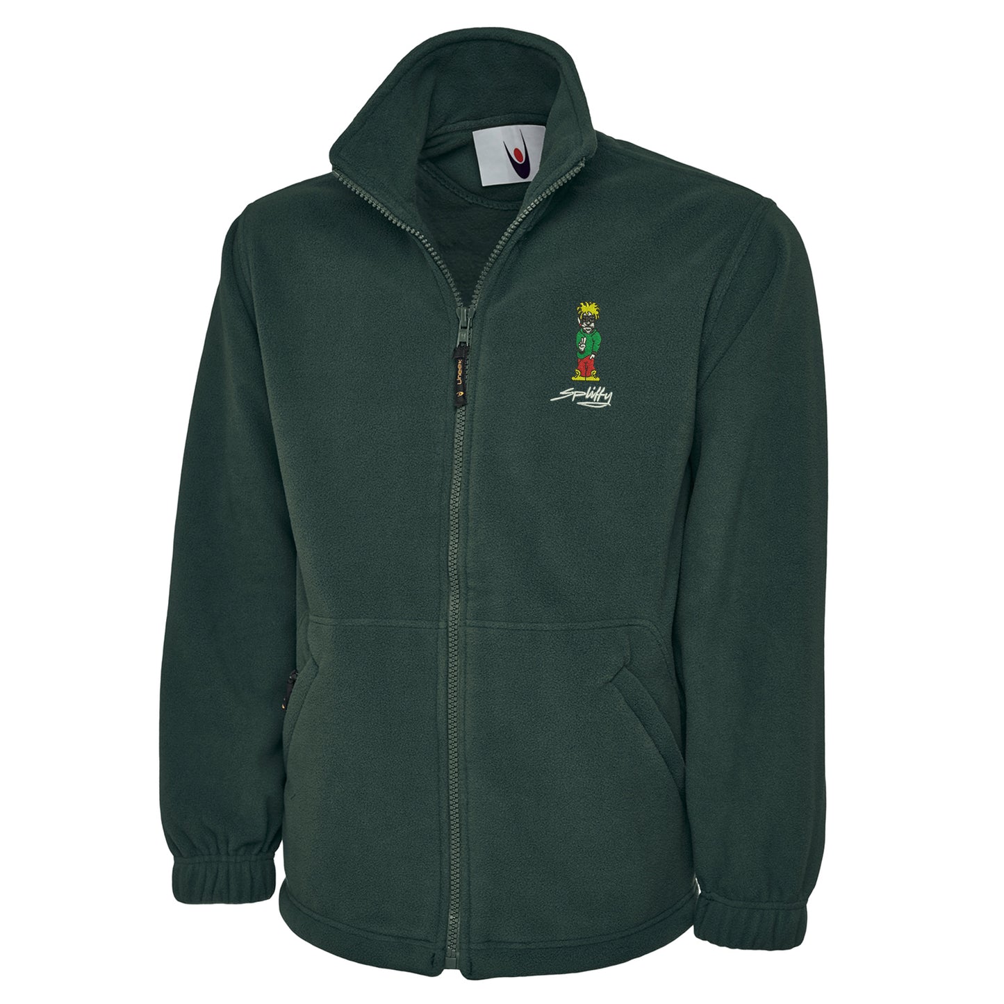 Retro Eclipse Embroidered Premium Fleece Jacket