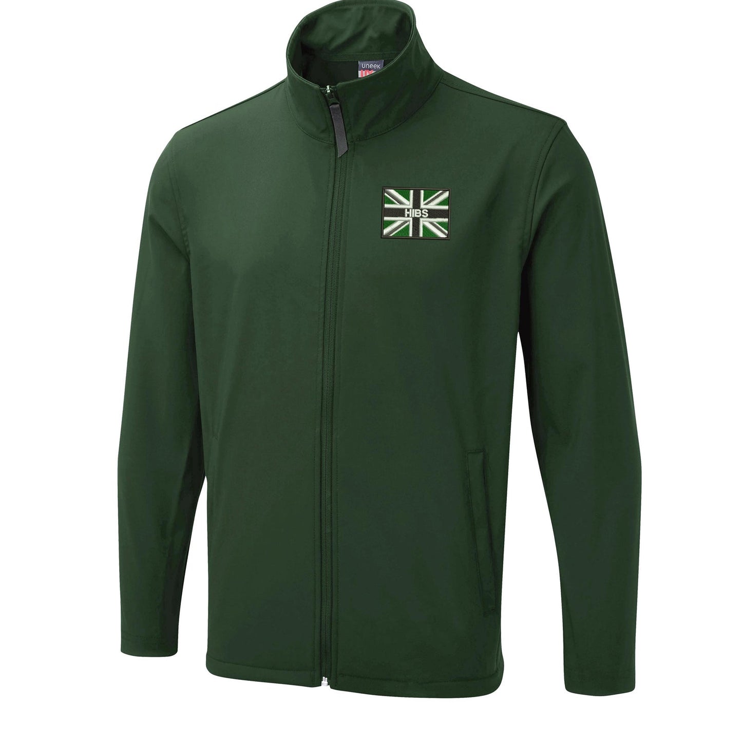 Hibs Coloured Union Jack  Embroidered Lightweight Soft Shell Jacket