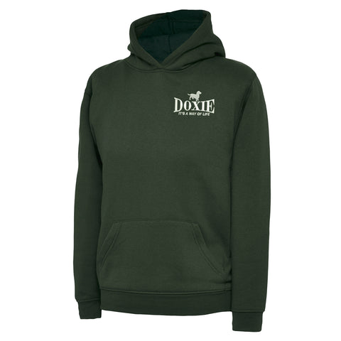 Doxie It's a Way of Life Embroidered Children's Hoodie