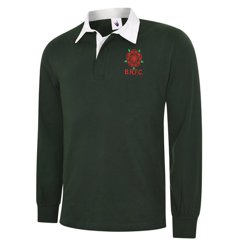 Retro Blackburn 1974 Embroidered Long Sleeve Rugby Shirt