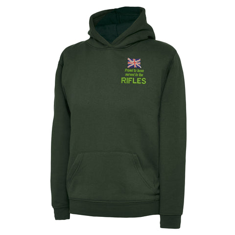 Proud to Have Served in The Rifles Embroidered Children's Hoodie