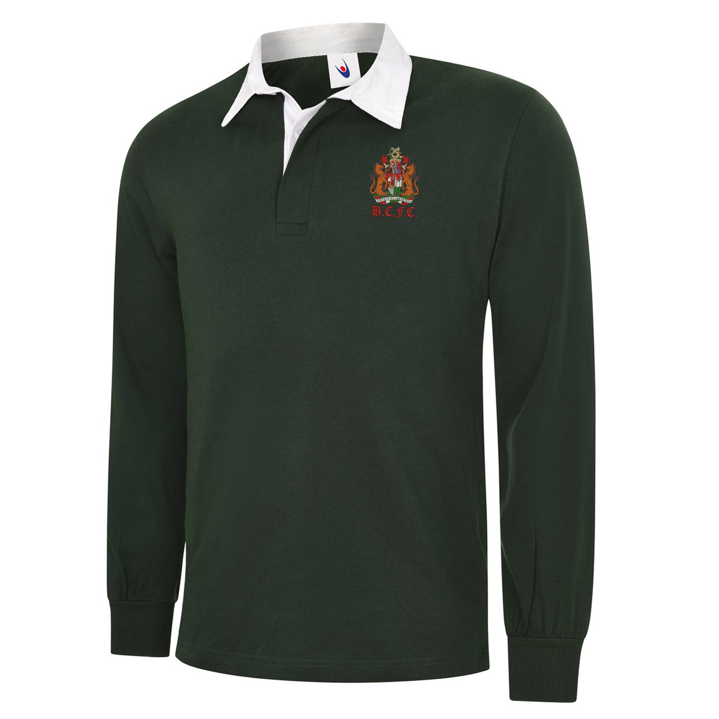 Retro Bristol City 1950s Embroidered Long Sleeve Rugby Shirt