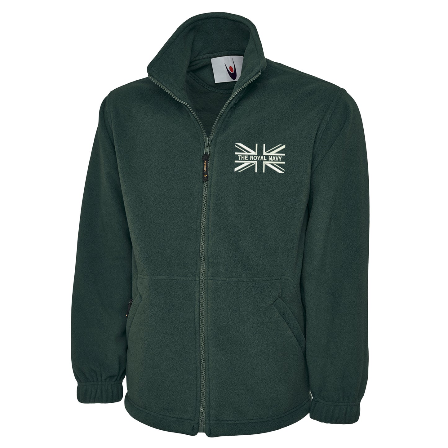 The Royal Navy Union Jack Embroidered Premium Fleece Jacket