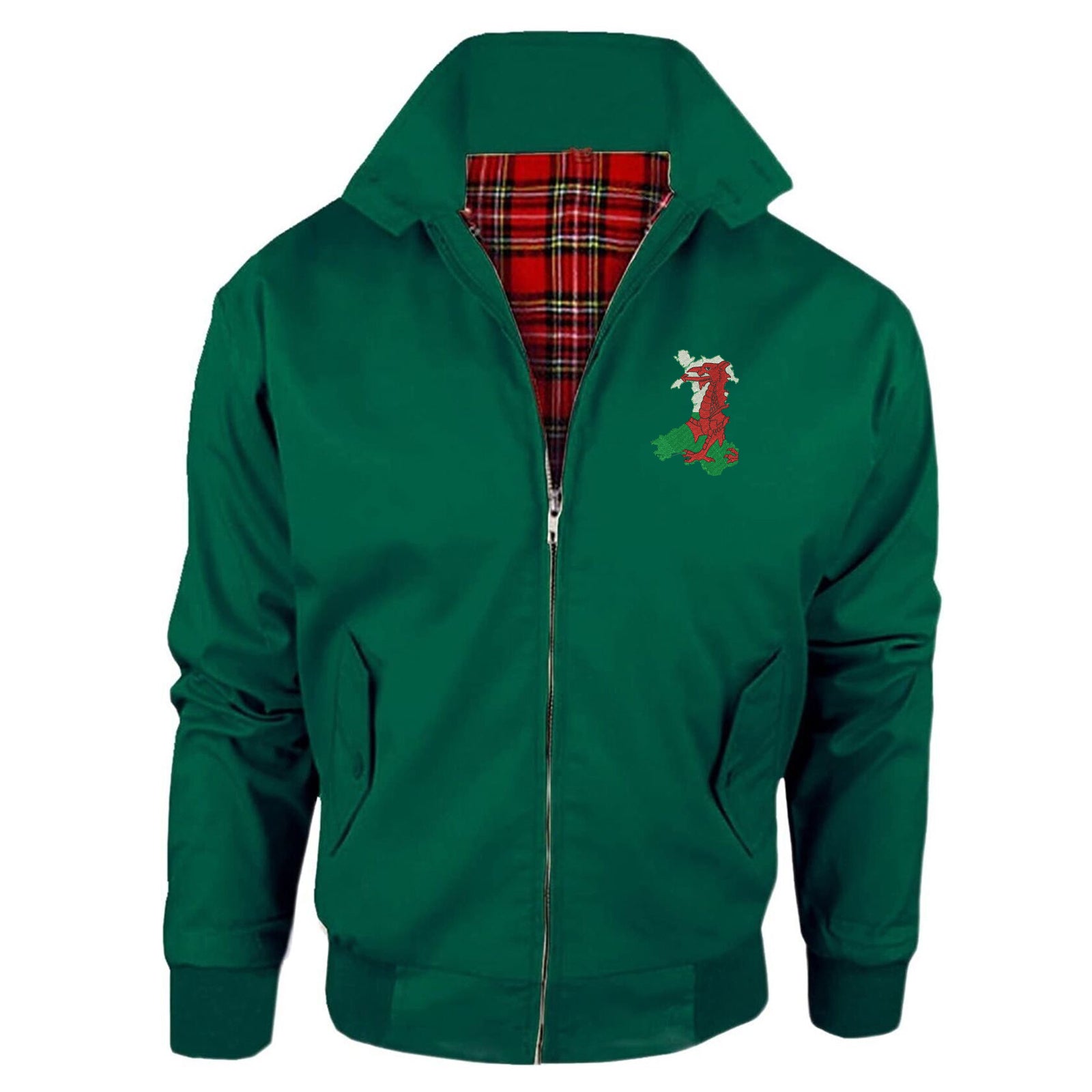 Wales Flag Map Embroidered Classic Jacket