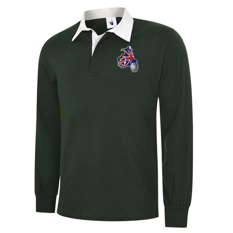 MOD Union Jack Scooter Embroidered Classic Rugby Shirt