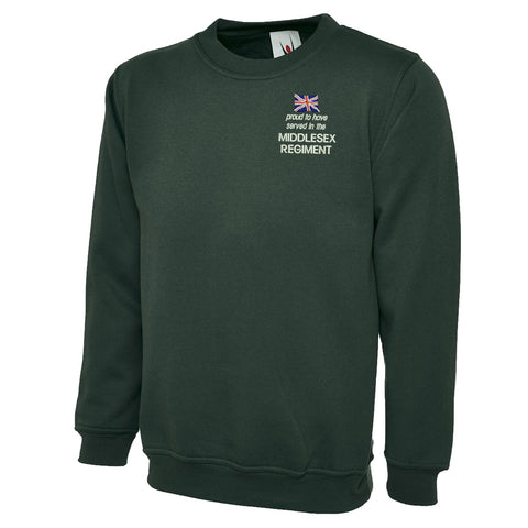 Proud to Have Served in The Middlesex Regiment Embroidered Classic Sweatshirt