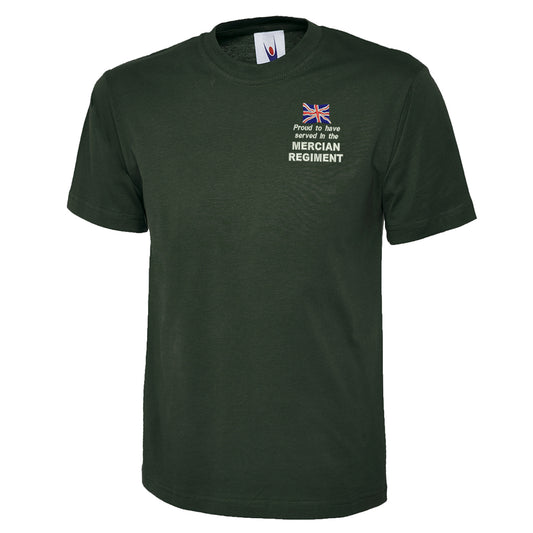 Proud to Have Served in The Mercian Regiment Embroidered Classic T-Shirt