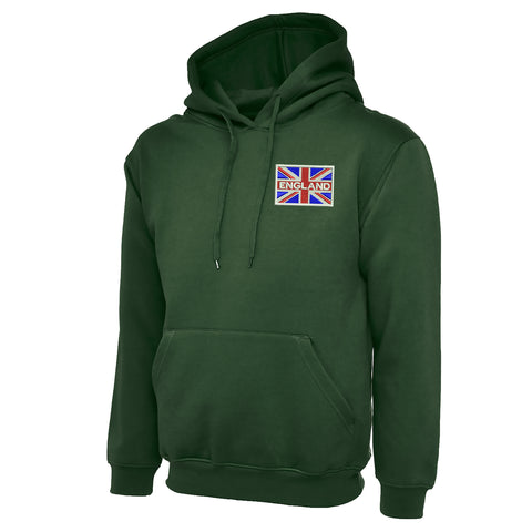 England Coloured Union Jack Embroidered Classic Hoodie