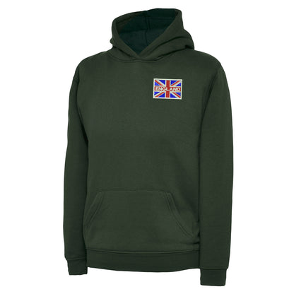 England Coloured Union Jack Embroidered Children's Hoodie