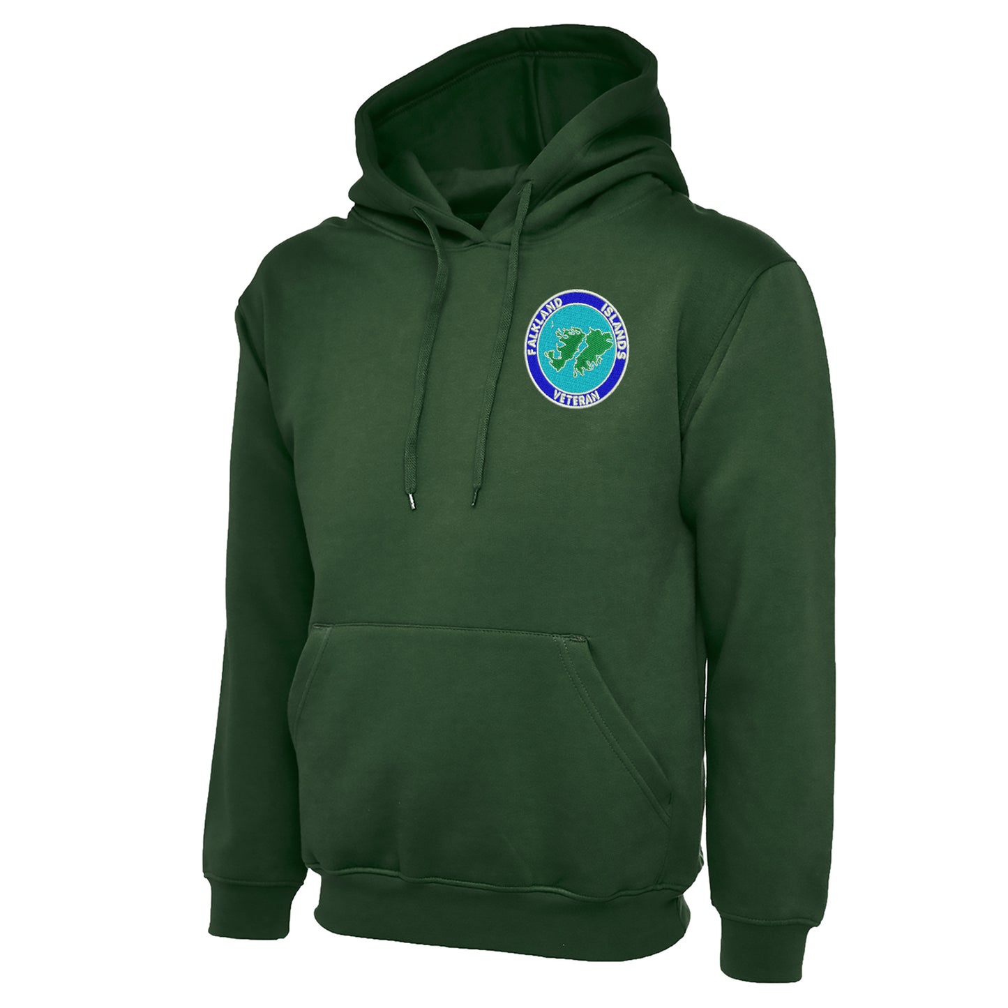 Falkland Islands Veteran Embroidered Classic Hoodie