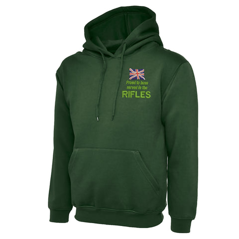 Proud to Have Served in The Rifles Embroidered Classic Hoodie