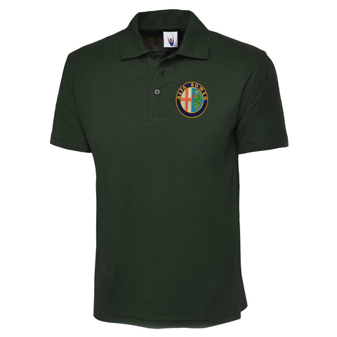 Alfa Romeo Logo Golden Polo Shirt UK