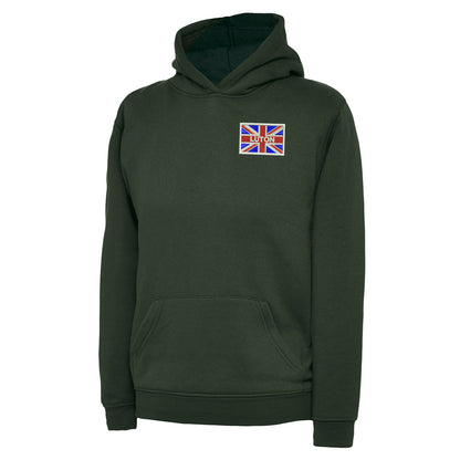 Luton Coloured Union Jack Embroidered Children's Hoodie