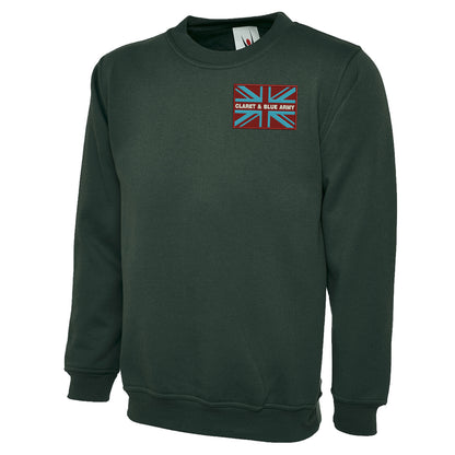 Claret & Blue Army Coloured Union Jack Sweatshirt