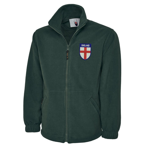 Flag of England Shield Embroidered Premium Fleece