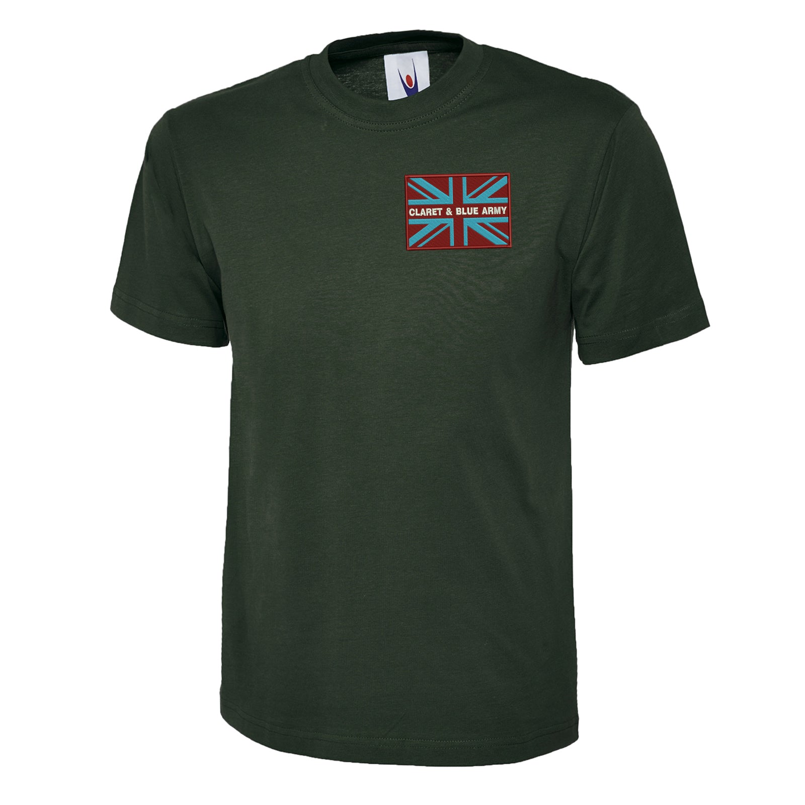 Claret & Blue Army Coloured Union Jack T Shirt