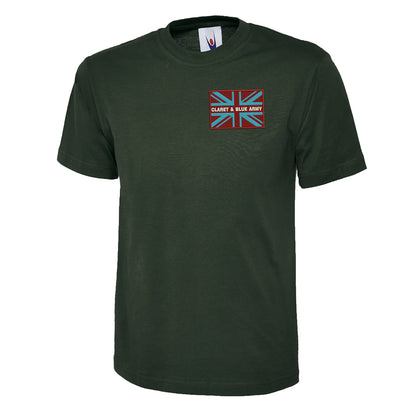 Claret & Blue Army Coloured Union Jack T Shirt