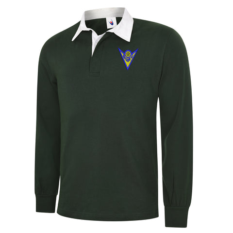 Retro Bury 1974 Embroidered Long Sleeve Rugby Shirt