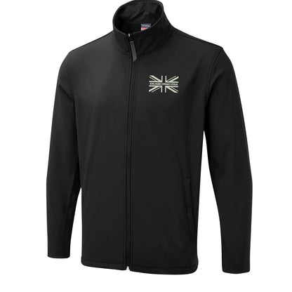 Royal Marine Commando Veteran Union Jack Embroidered Lightweight Soft Shell Jacket