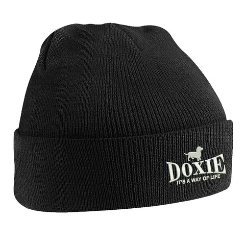 Doxie It's a Way of Life Embroidered Beanie Hat