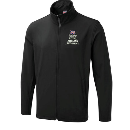 Proud to Have Served in The Royal Anglian Regiment Embroidered Lightweight Soft Shell Jacket