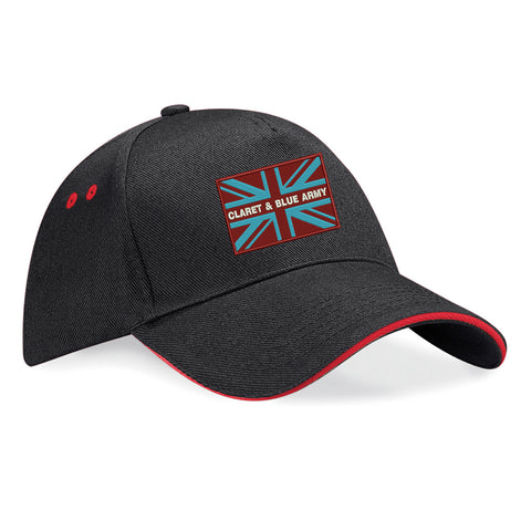 Claret & Blue Army Coloured Union Jack Cap