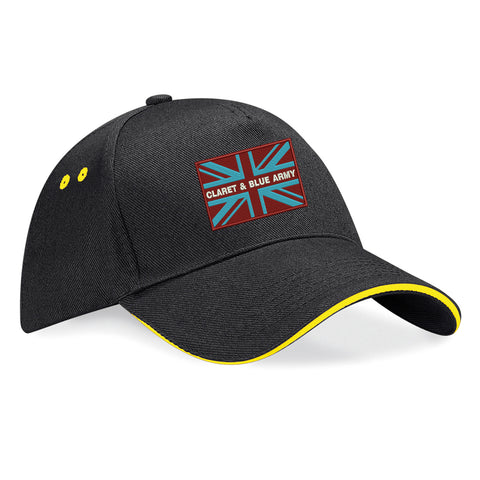 Claret & Blue Army Coloured Union Jack Cap